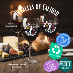 Copa de vino con frase " Una no es ninguna " - Imagen 2