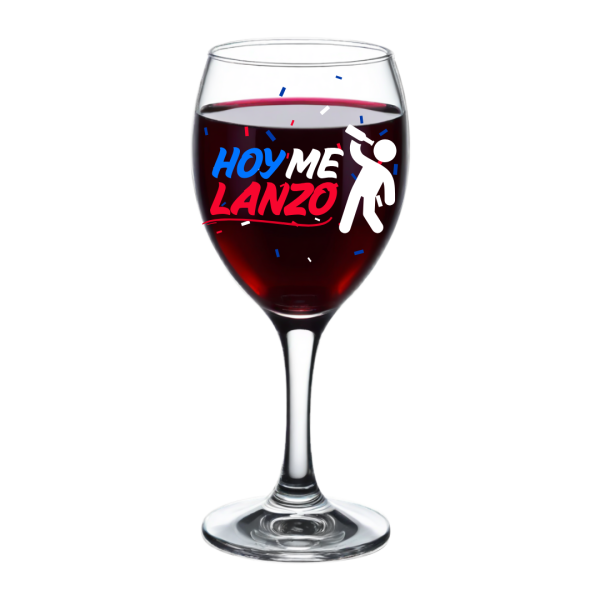 Copa de vino con Diseño Hoy me Lanzo