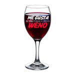 Copa de vino con Diseño Me gusta el vino porque el vino es weno