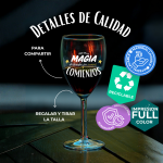 Copa de vino con frase " Cree en la magia de brindar por nuevos comienzos " - Imagen 2